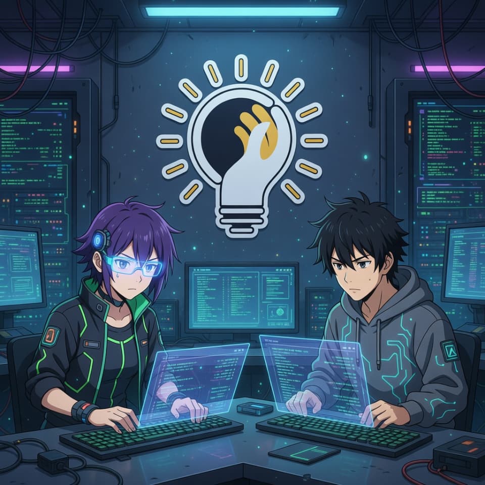 Illustration of the Inventagious team, Konstantinos and Jeff
